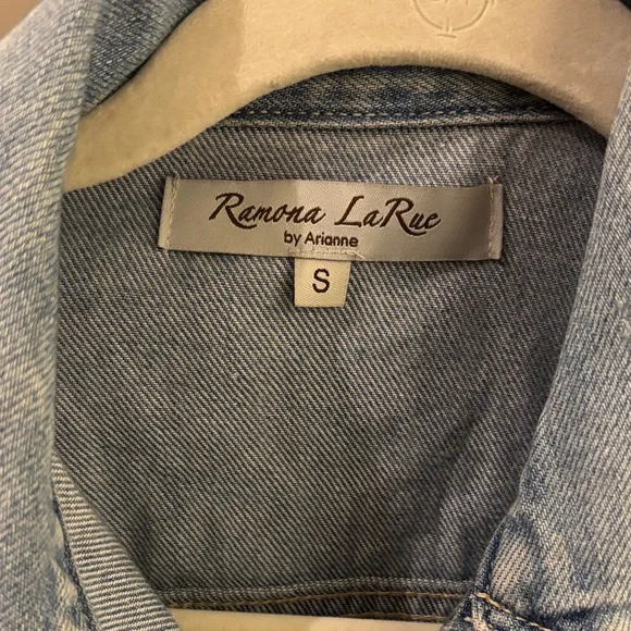 Distressed Love Denim Jacket - Picture 2 of 6